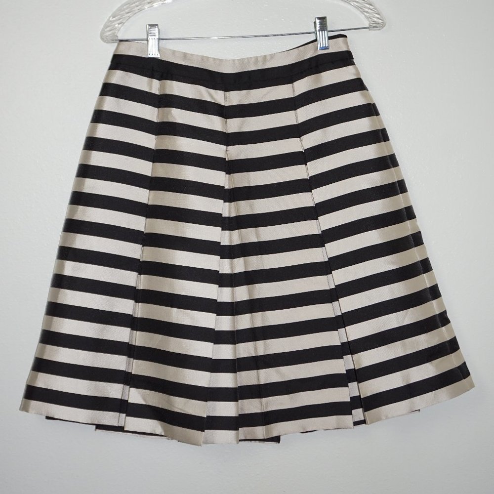 Halogen High Waisted Striped Pleated Skirt